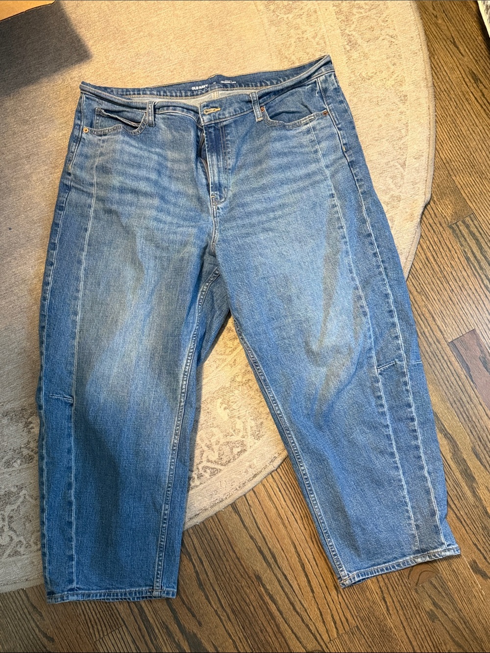 Relaxed Fit women’s barrel  Denim Jeans in Blue